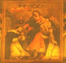 Particolare di una tela posta all'interno della chiesa della Madonna delle Grazie - Capurso (Ba)